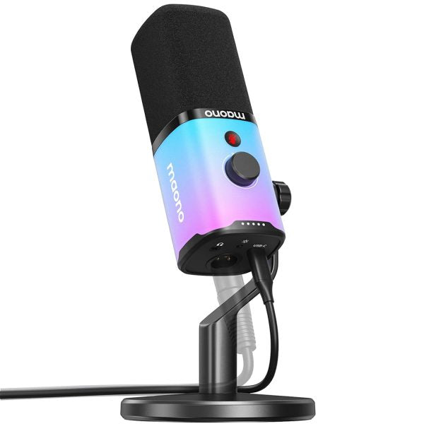 Maono PD100X RGB USB and XLR Dynamic Microphone for Streaming