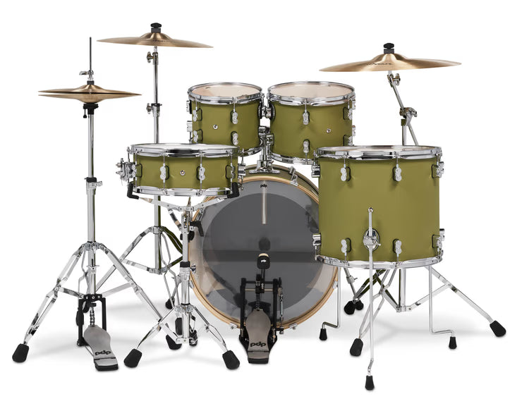 PDP Concept Maple 5-Piece Shell Pack – Satin Olive (DWPDCM2215SO)