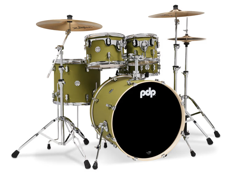 PDP Concept Maple 5-Piece Shell Pack – Satin Olive (DWPDCM2215SO)