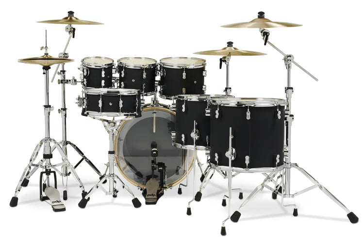 PDP Concept Maple 7-Piece Shell Pack – Satin Black (DWPDCM2217BK)