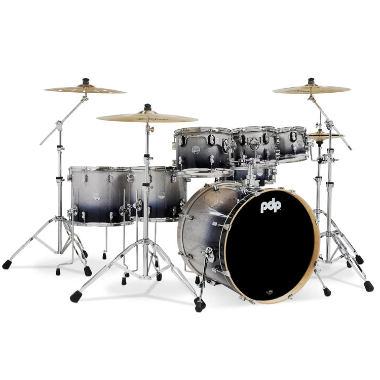 PDP Concept Maple 7-Piece Shell Pack – Silver to Black Fade (DWPDCM2217SB)