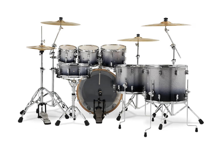 PDP Concept Maple 7-Piece Shell Pack – Silver to Black Fade (DWPDCM2217SB)
