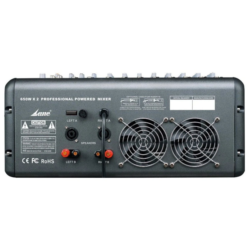 LANE PRO PMX-1260D 12-CHANNEL POWERED MIXER