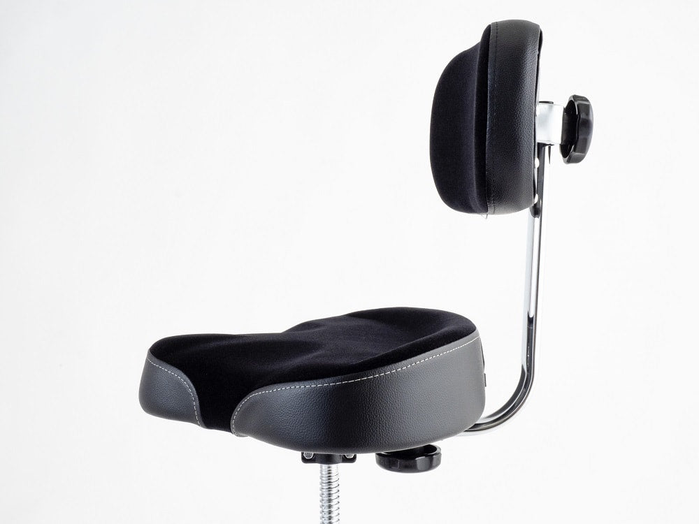 Dixon Motorcycle Style Drum Throne with Backrest