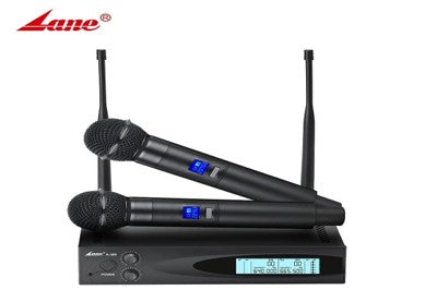 LANE PRO A830 DUAL WIRELESS HANDHELD MICROPHONE SET