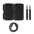 PowerWorks PARTY-PRO DUO 2×15" Active PA System with Stands