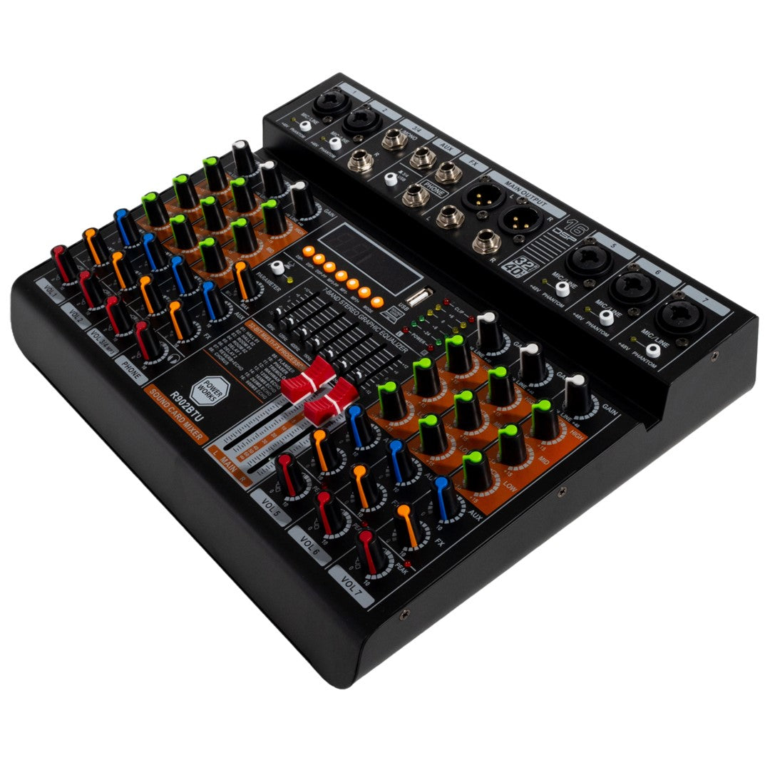 PowerWorks R902BT-USB 8-Channel Analogue Mixer
