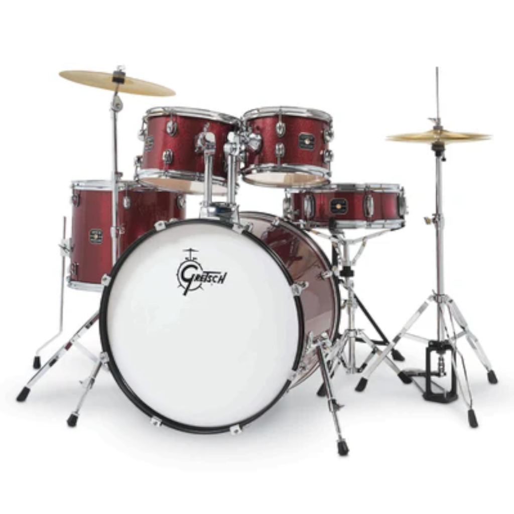 Gretsch RG-E625 Renegade – 5 Piece Shell Pack with Hardware and Cymbals – Ruby Sparkle