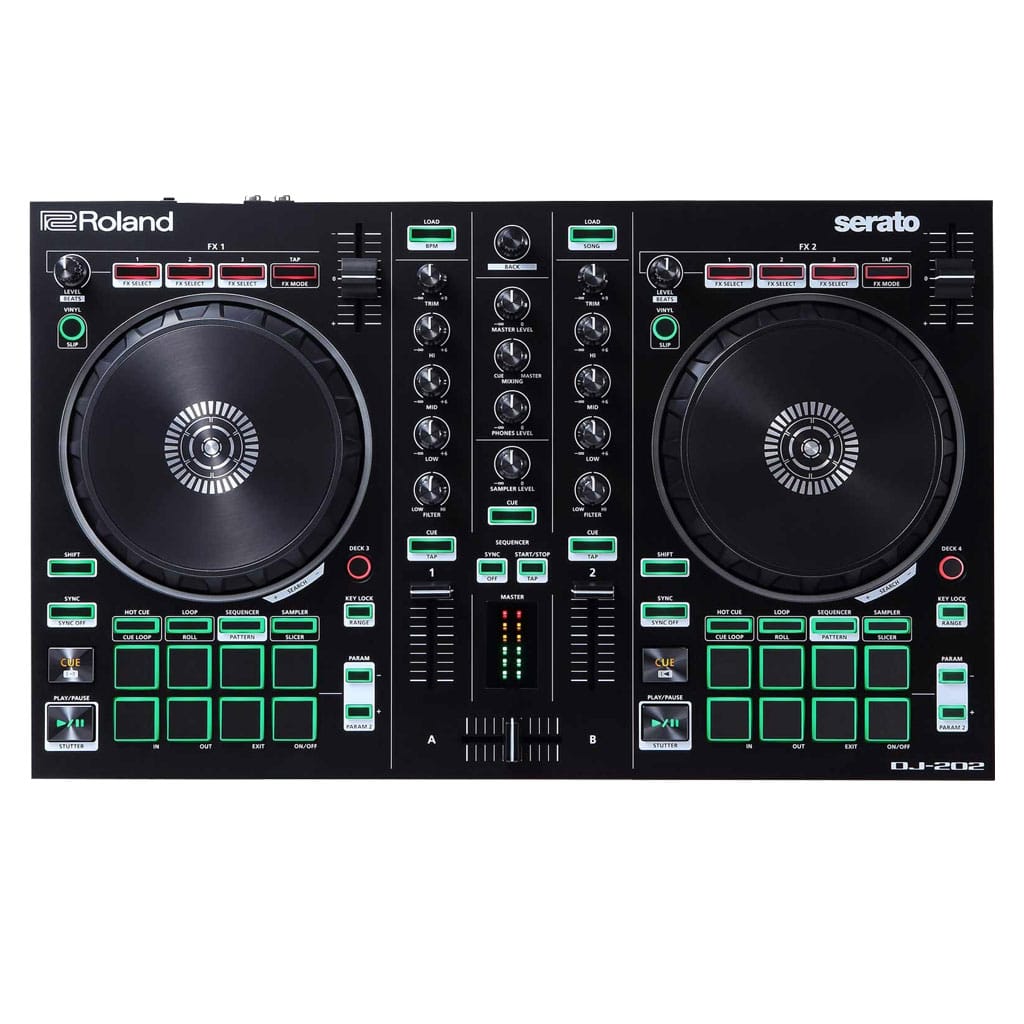 Roland DJ-202 2-Channel 4-Deck DJ Controller