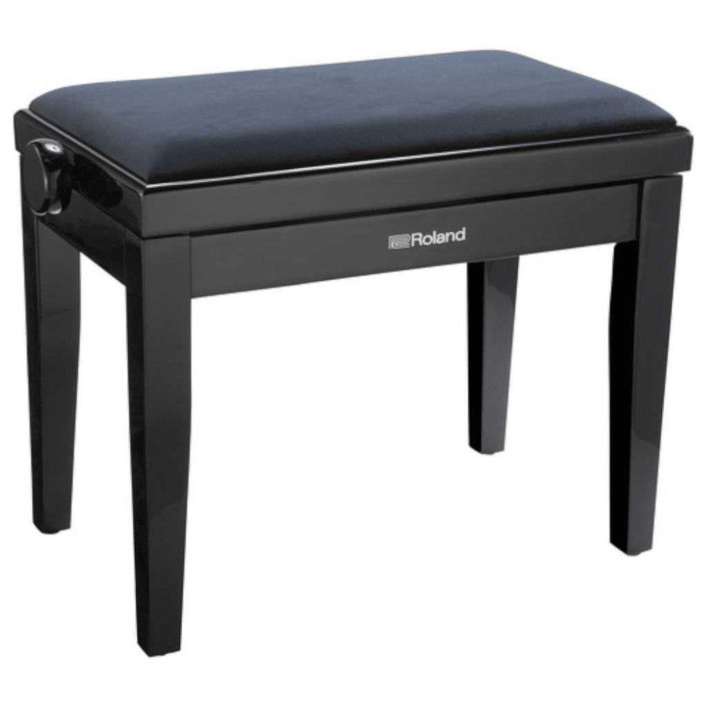 Roland RPB-220 Adjustable-Height Piano Bench with Velour Seat - Satin Black