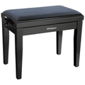 Roland RPB-220 Adjustable-Height Piano Bench with Velour Seat - Polished Ebony