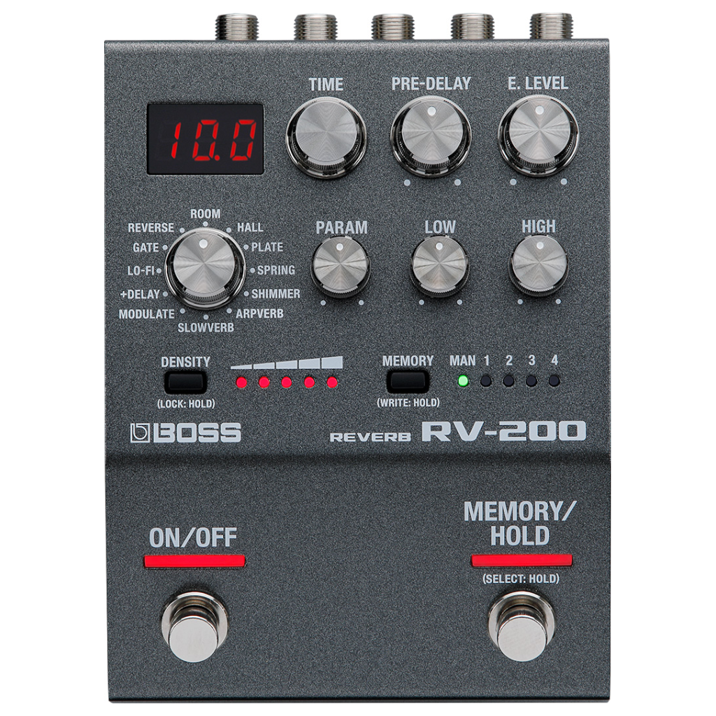 Boss RV-200 Reverb Effects Pedal - Silver Finish