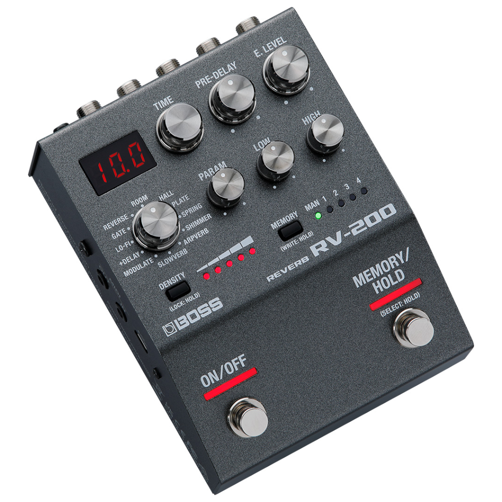 Boss RV-200 Reverb Effects Pedal - Silver Finish