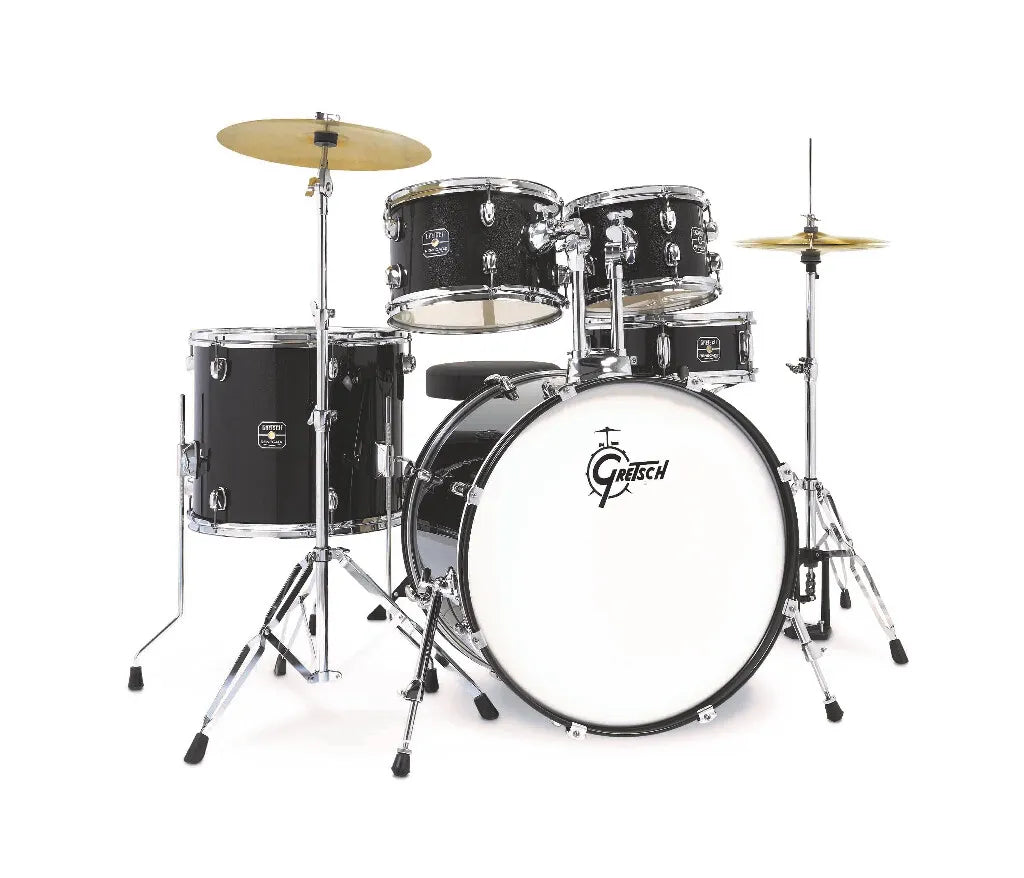 Gretsch RG-E625 Renegade – 5 Piece Shell Pack with Hardware and Cymbals – Black Mist
