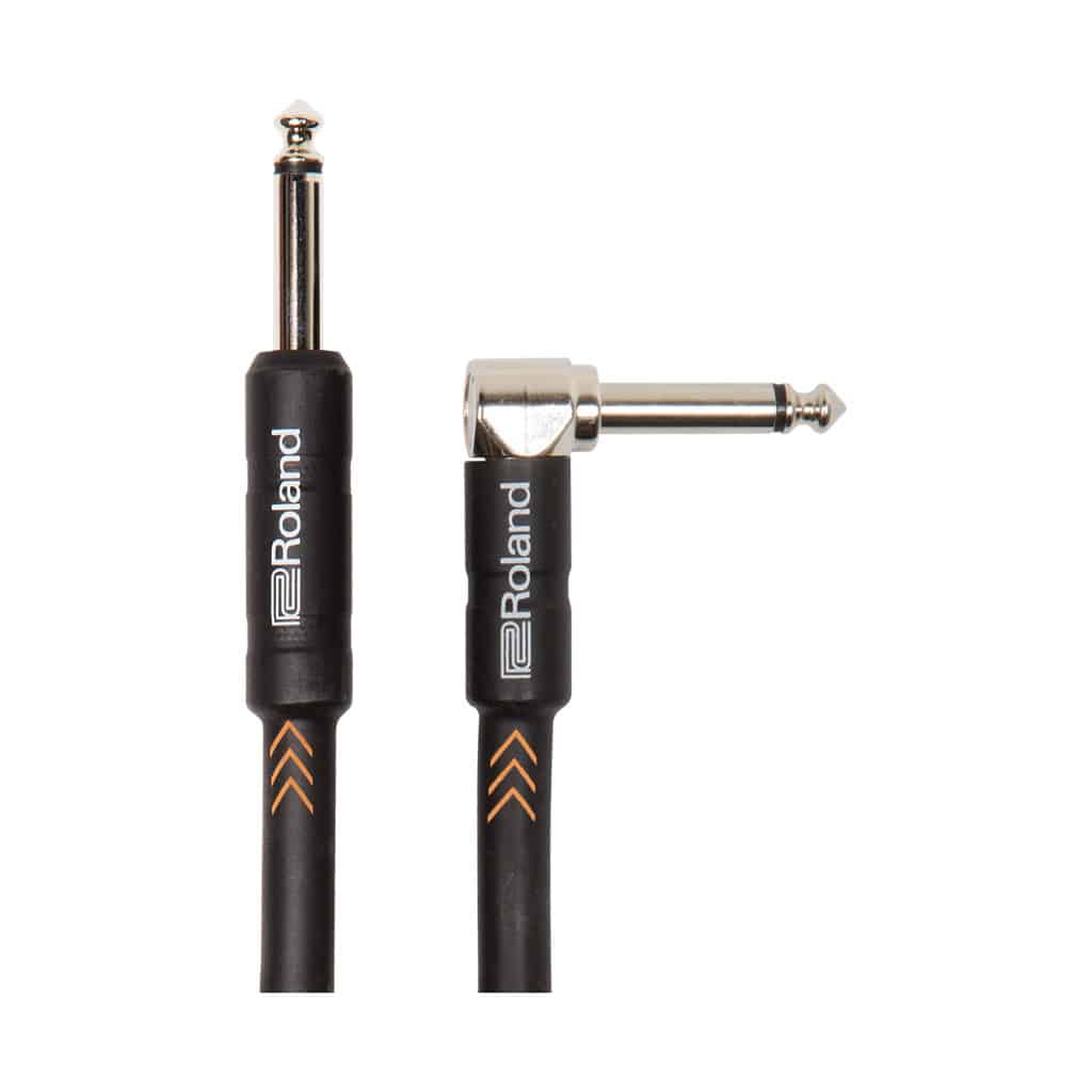 Roland RIC-B20A Black Series Instrument Cable - Straight to Right Angle 6m