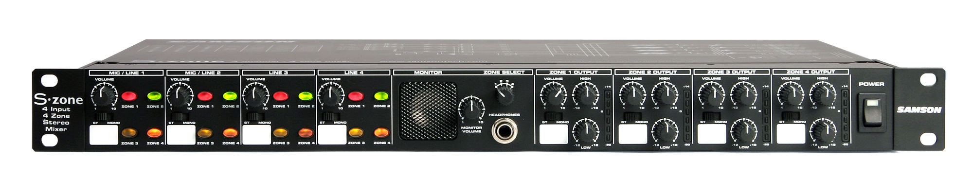 Samson S-Zone 4-Input 4-Zone Stereo Zone Mixer