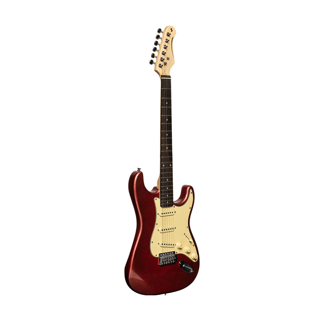 Stagg SES-30 CAR Electric Guitar - Candy Apple Red