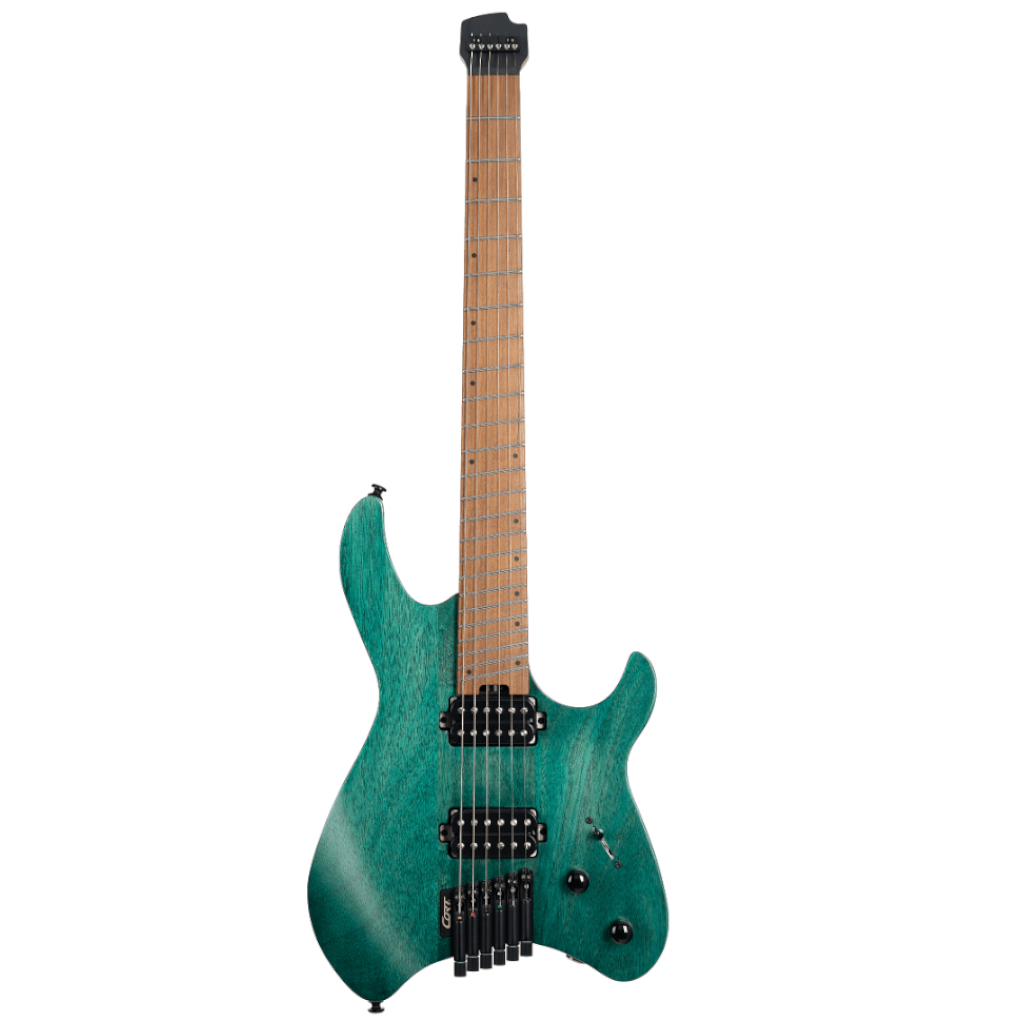 Cort Space G6MS Headless Electric Guitar Semi Gloss Turquoise
