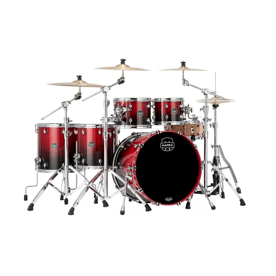 Mapex Saturn Studioease 5-Piece Shell Pack Drum Kit - Scarlet Fade