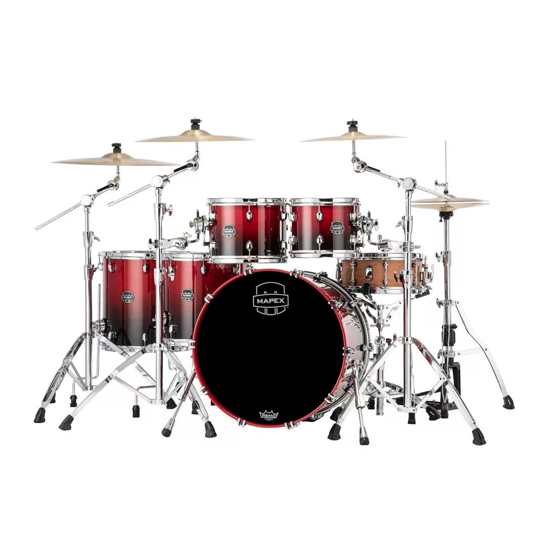Mapex Saturn Studioease 5-Piece Shell Pack Drum Kit - Scarlet Fade