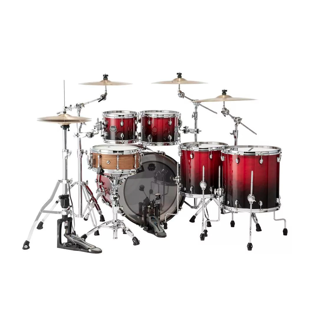Mapex Saturn Studioease 5-Piece Shell Pack Drum Kit - Scarlet Fade
