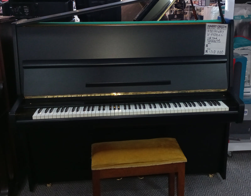 STEINWAY V-MODEL FULLY REFURBISHED UPRIGHT PIANO - SECOND HAND