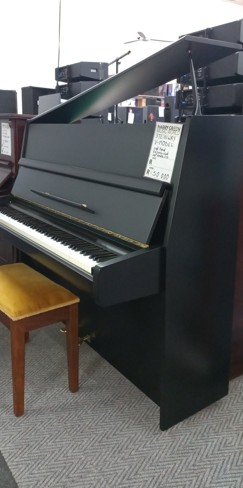 STEINWAY V-MODEL FULLY REFURBISHED UPRIGHT PIANO - SECOND HAND