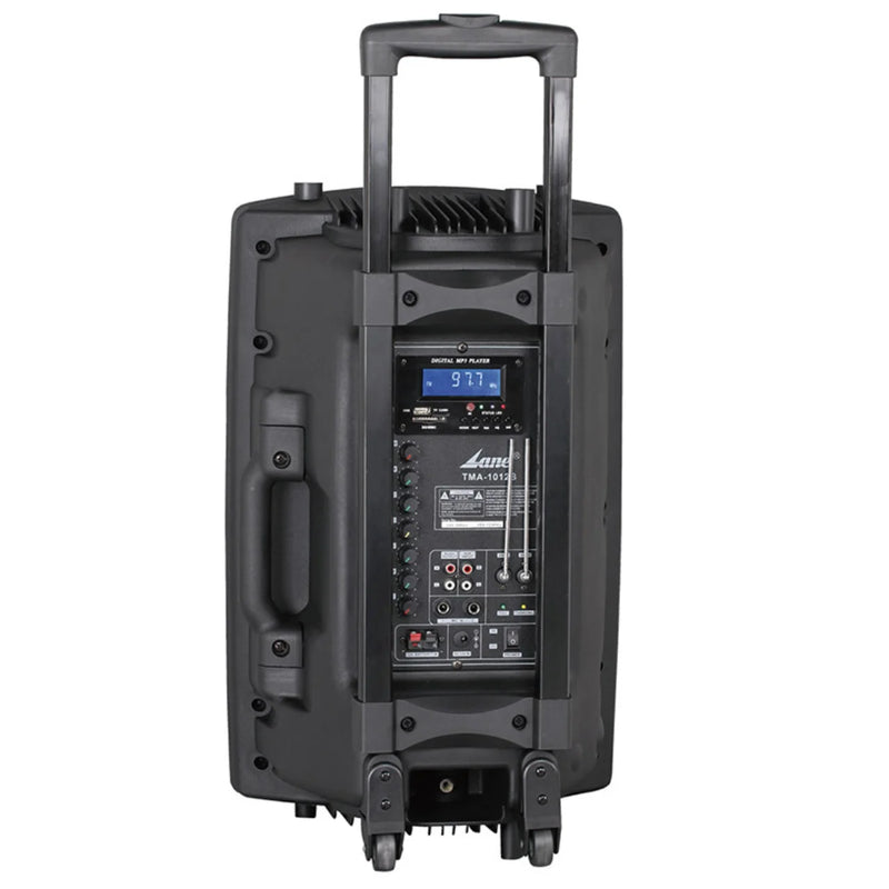 LANE PRO TMA-1012B ACTIVE PORTABLE 12" SPEAKER WITH 2 VHF MICROPHONES