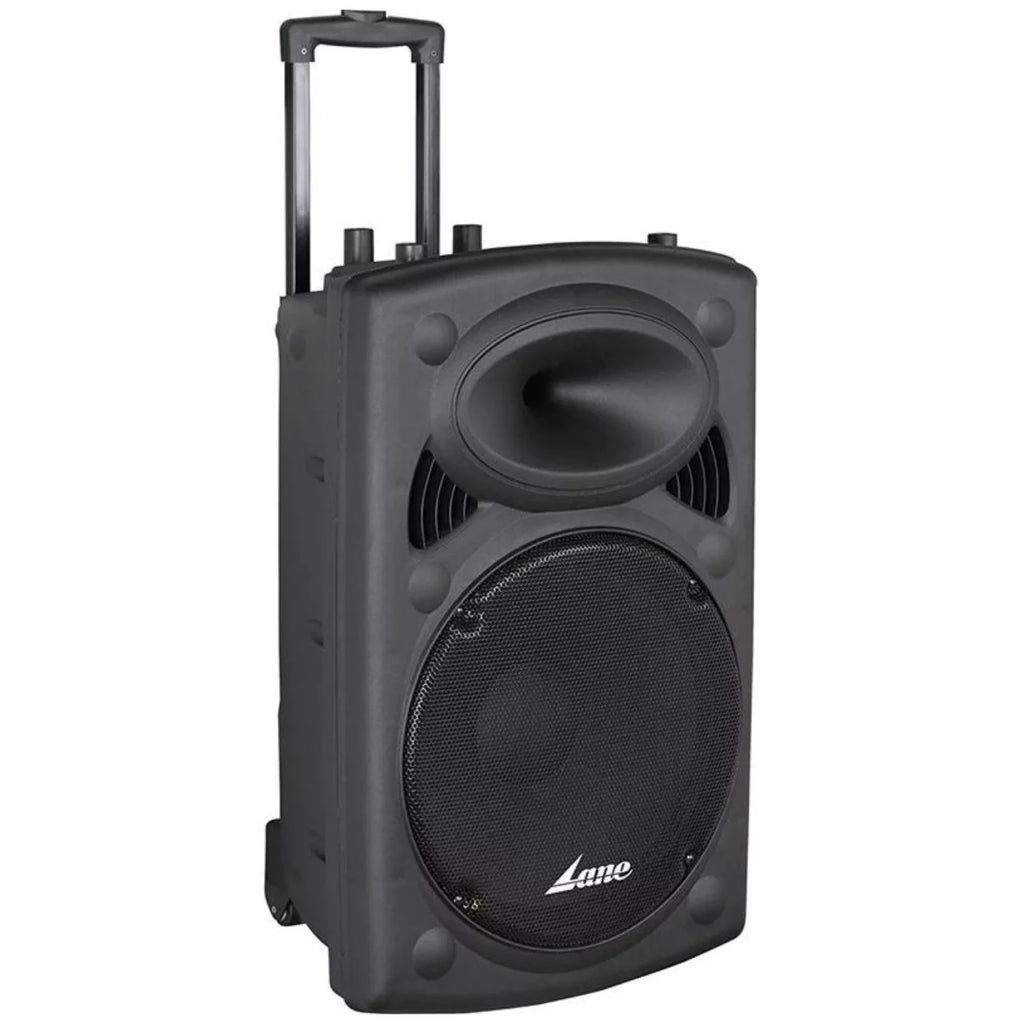 LANE PRO TMA-1012B ACTIVE PORTABLE 12" SPEAKER WITH 2 VHF MICROPHONES