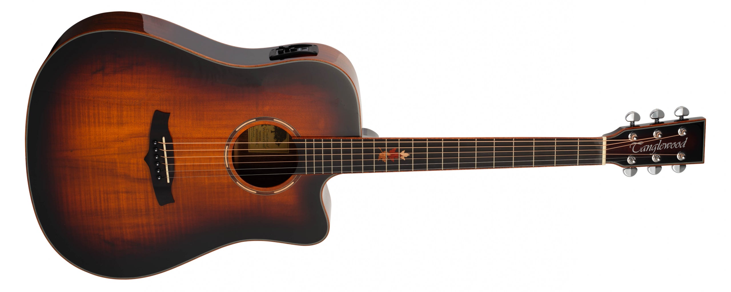 Tanglewood Winterleaf Exotic TWX5CEK Dreadnought Cutaway - Autumn Burst Gloss W/Bag