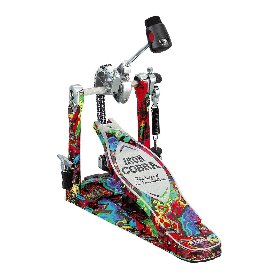 Tama Iron Cobra Power Glide Single Bass Drum Pedal - Psychedelic Rainbow