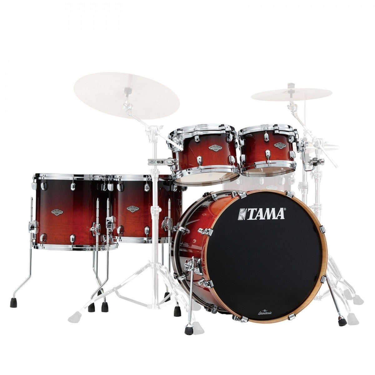 Tama Starclassic Performer MBS52RZS 5-Piece Shell Pack - Dark Cherry Fade