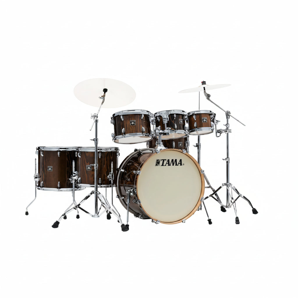 Tama Superstar Classic CL72S 7-Piece Shell Pack with Snare Drum - Gloss Java Lacebark Pine