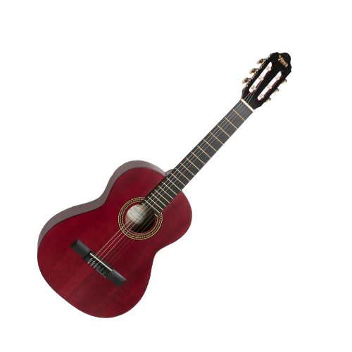 Valencia 200 Series 1/2 Classical Guitar Transparent Red Student