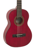 Valencia 200 Series 1/2 Classical Guitar Transparent Red Student