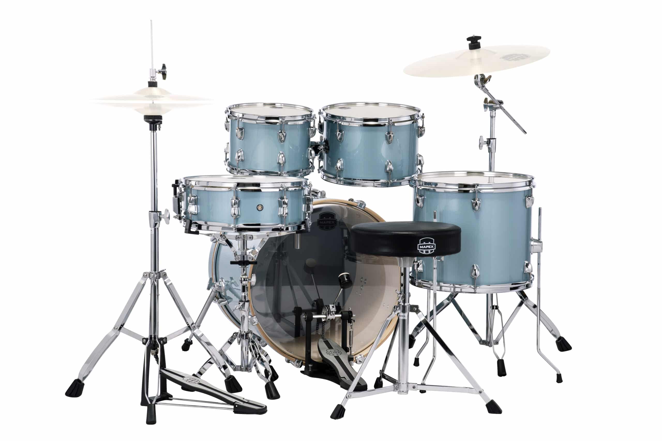 Mapex Venus VE5044FTVJ 5-Piece Fusion Drum Kit - Aqua Blue Sparkle