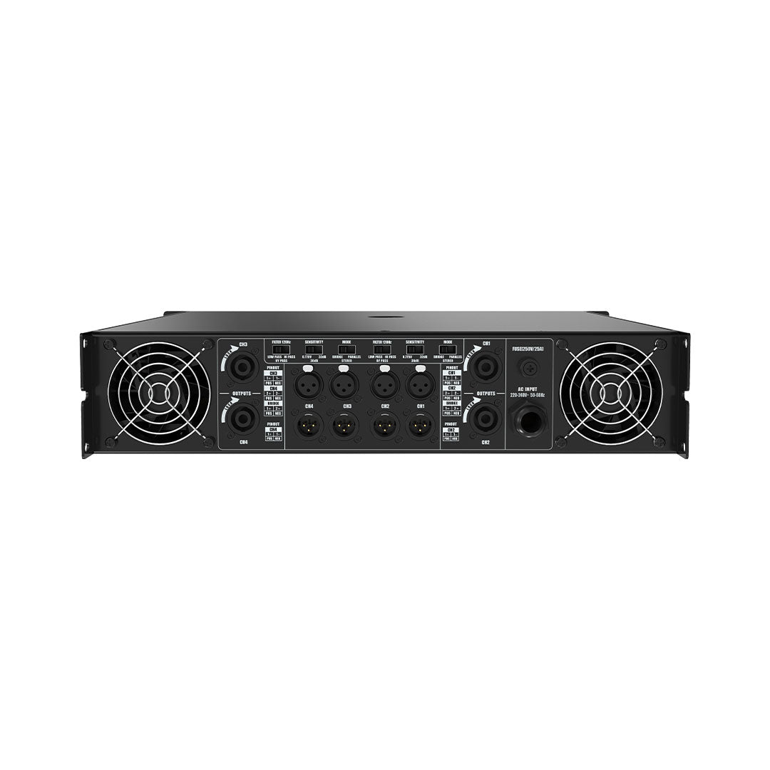 Audiocenter PD1000 – 4-Channel Professional Power Amplifier