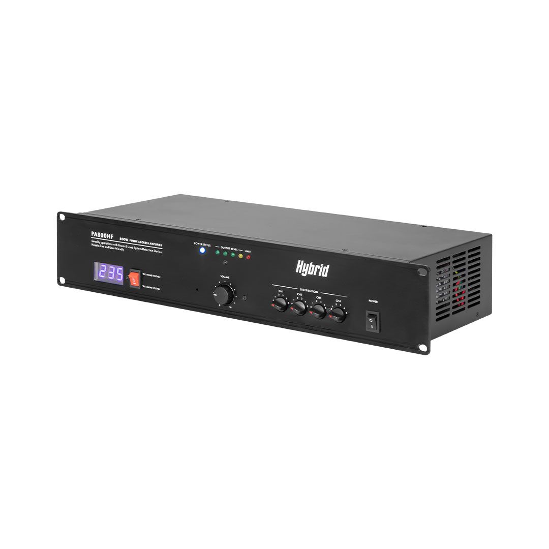 Hybrid PA800HF 800W Public Address Slave Amplifier