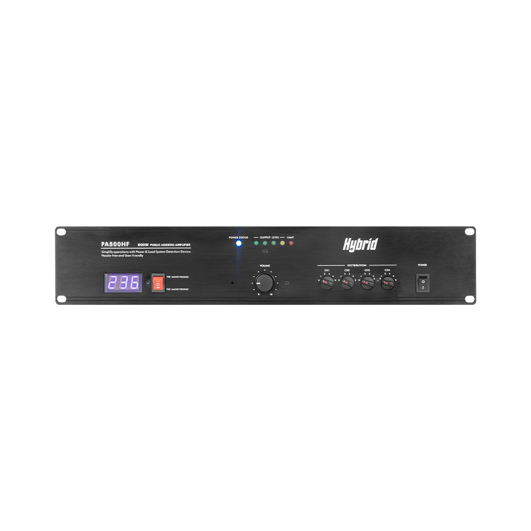 Hybrid PA800HF 800W Public Address Slave Amplifier