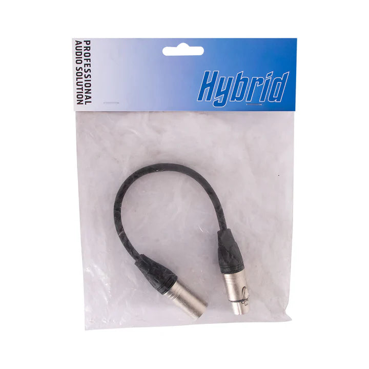 Hybrid XLR Male to XLR Female Audio Cable – 0.3m