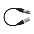 Hybrid XLR Male to XLR Female Audio Cable – 0.3m