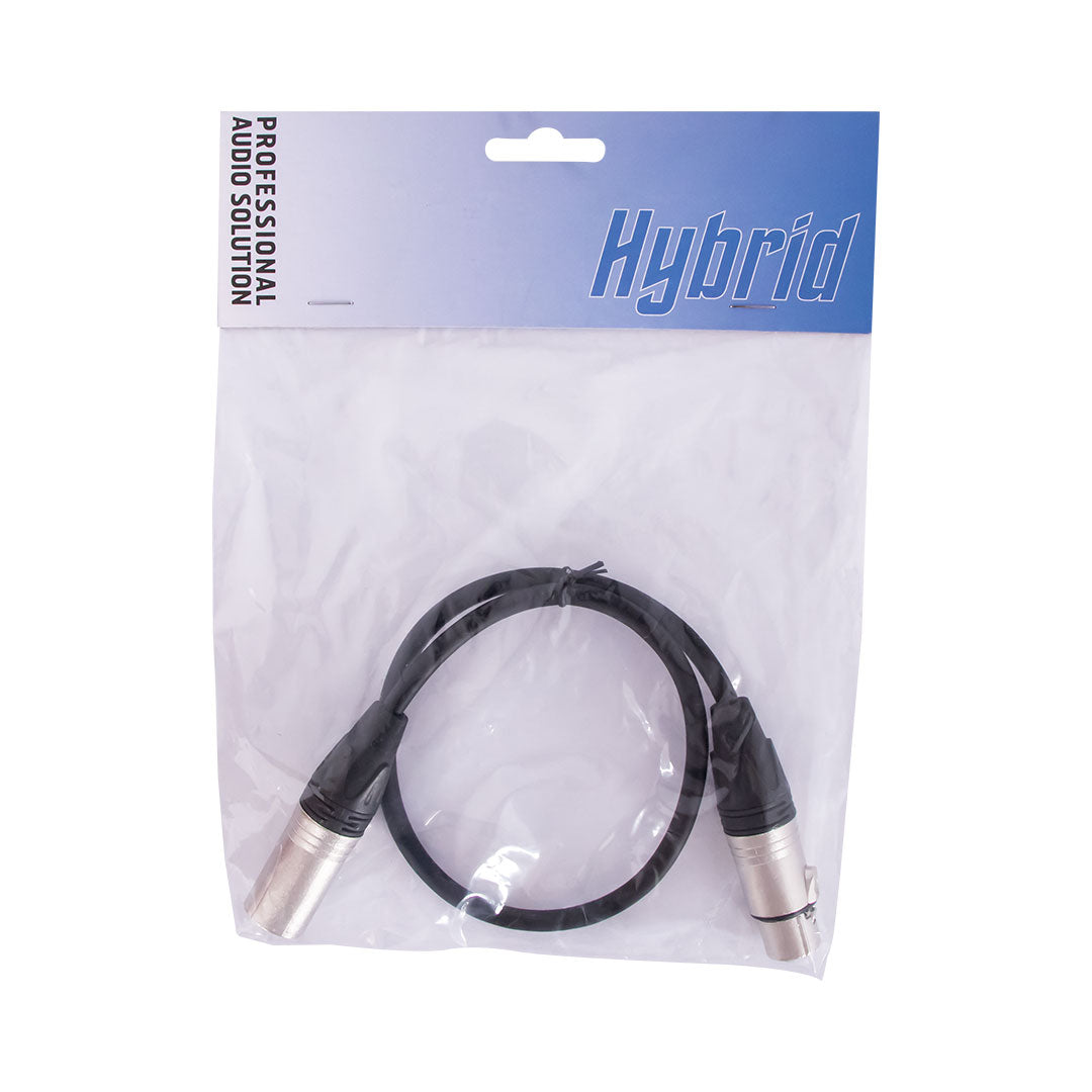 Hybrid 0.5m XLR Male to XLR Female Audio Cable