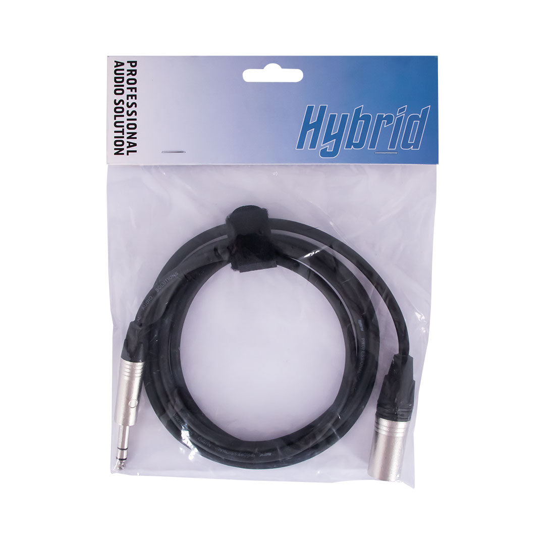 Hybrid XLR Male to 1/4″ Stereo Jack Balanced Audio Cable (1.8m) – SIG-BAL-X(M)-J(S)-1.8M