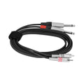 Hybrid Dual 1/4″ Mono Jack to Dual RCA Unbalanced Audio Cable (1.8m) – SIG-UB-2J(M)-2RCA-1.8M