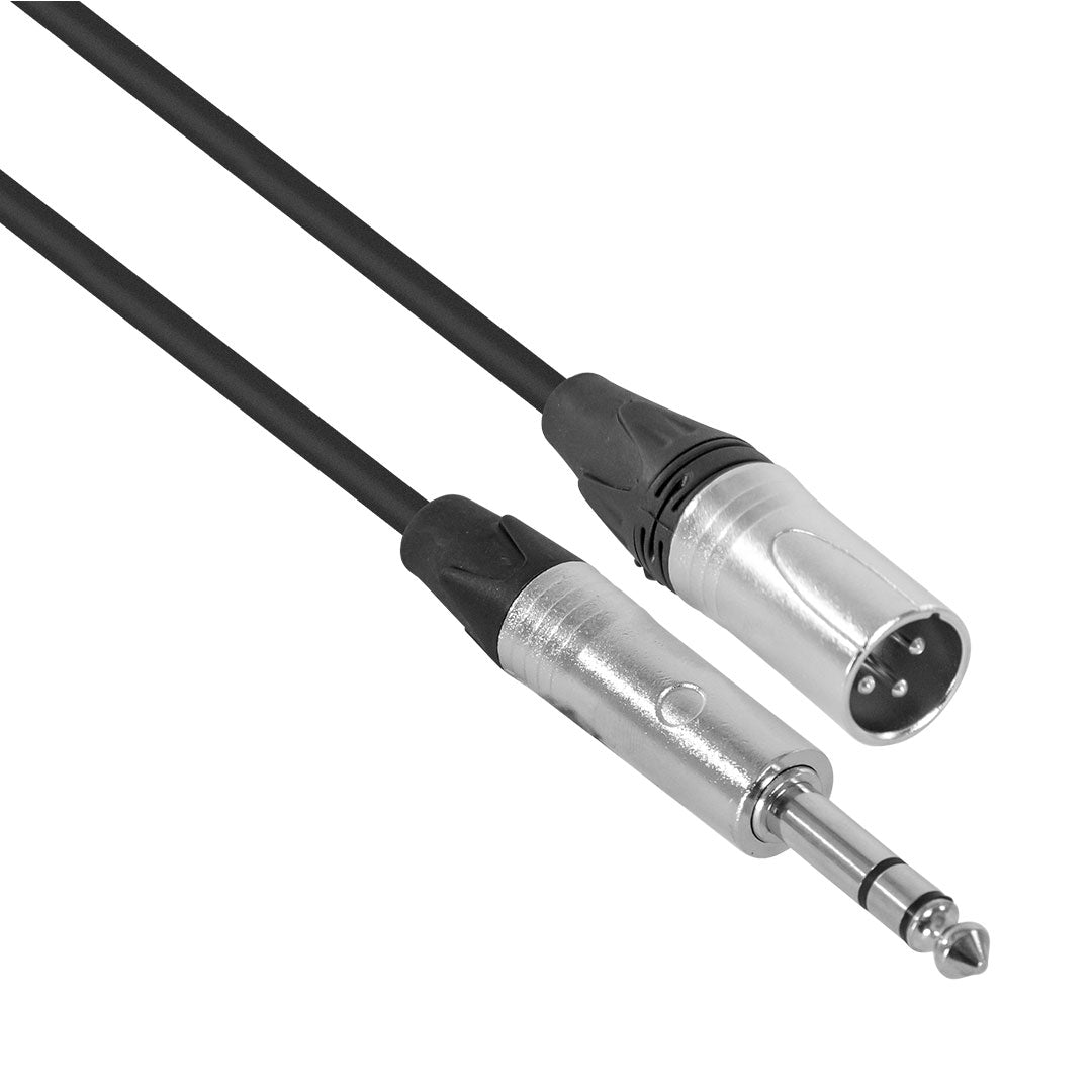 Hybrid XLR Male to 1/4″ Stereo Jack Balanced Audio Cable (0.3m) – SIG-BAL-X(M)-J(S)-0.3M