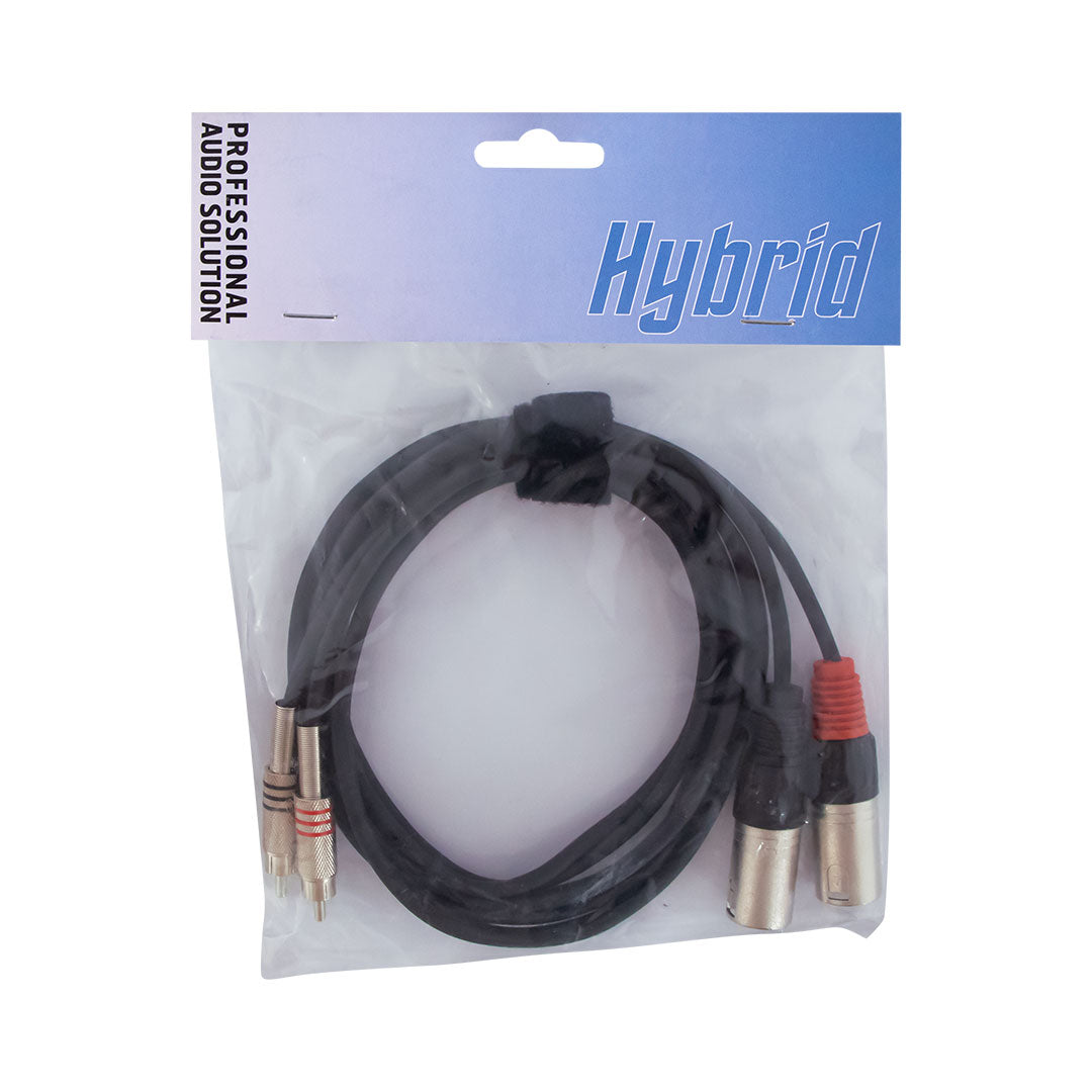 Hybrid Dual XLR Male to Dual RCA Unbalanced Audio Cable (1.8m) – SIG-UB-2X(M)-2RCA-1.8M
