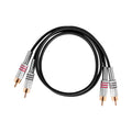 Hybrid Dual RCA to Dual RCA Unbalanced Audio Cable (0.8m) – SIG-UB-2RCA-2RCA-0.8M