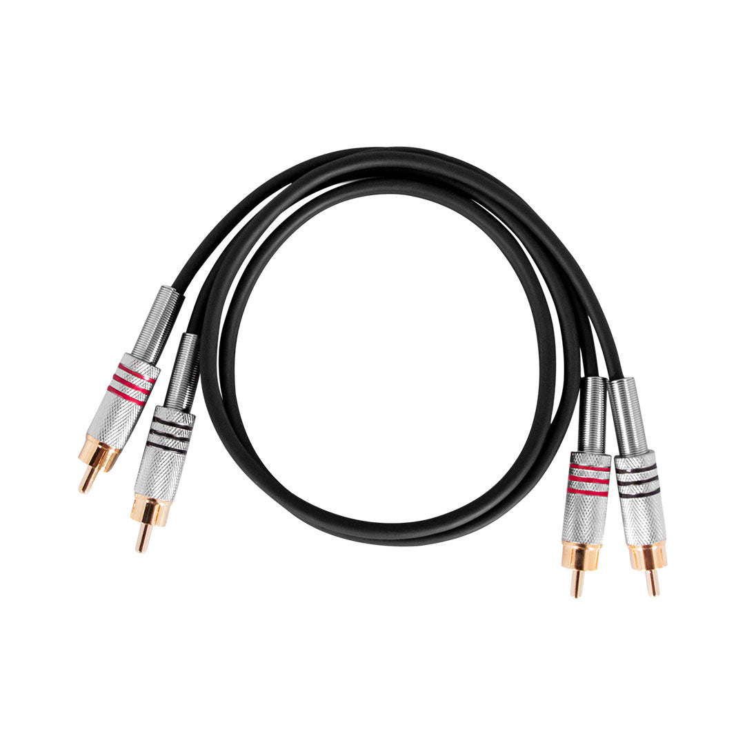 Hybrid Dual RCA to Dual RCA Unbalanced Audio Cable (0.8m) – SIG-UB-2RCA-2RCA-0.8M