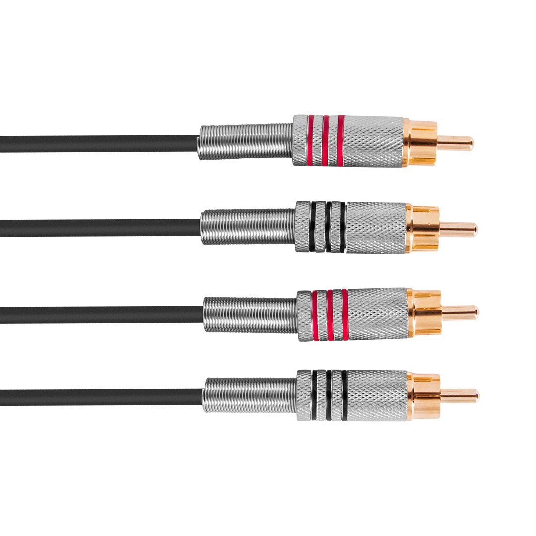 Hybrid Dual RCA to Dual RCA Unbalanced Audio Cable (0.8m) – SIG-UB-2RCA-2RCA-0.8M