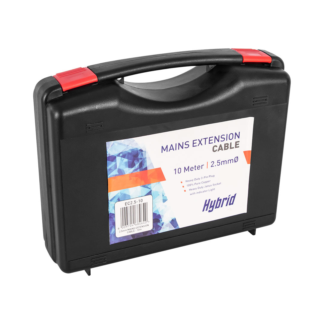 Hybrid 10m Mains Extension Cable – 2.5mm² Core – POW-EXT-2.5MM-10M